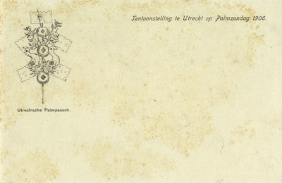 601646 Afbeelding van een Palmpasenstok op een prentbriefkaart, uitgegeven door de Vereniging Voor de Kunst ...